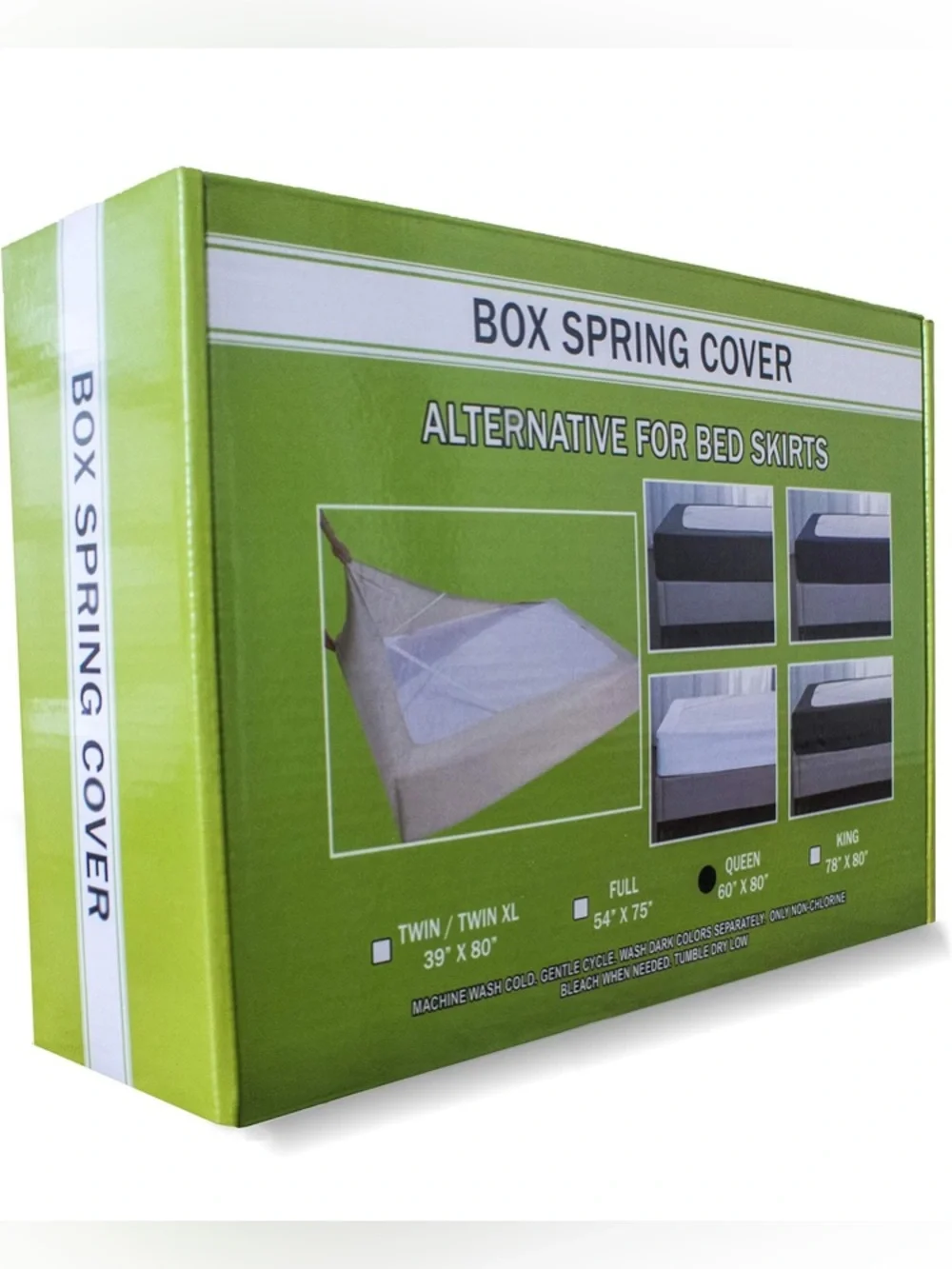 Beige Box Spring Cover - Neutral Bed Skirt Alternative